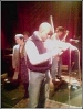 Micah Chandler at soundcheck.