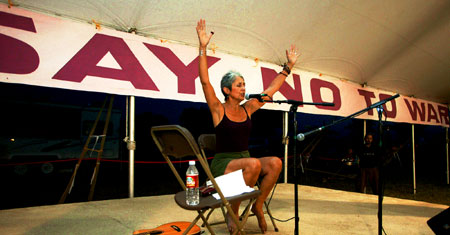 Click Here To View Insom Alt-Journalist, Jeremy Hogan's VidClip of Joan Baez at Camp Casey in Crawford, TX asking the question once again, "Where Have All The Flowers Gone." 